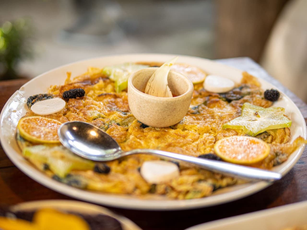 Ispanaklı Omlet için temsili sunum fotoğrafı