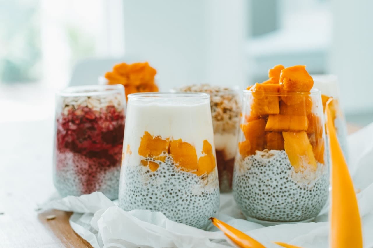 Kakaolu Chia Puding için temsili sunum fotoğrafı