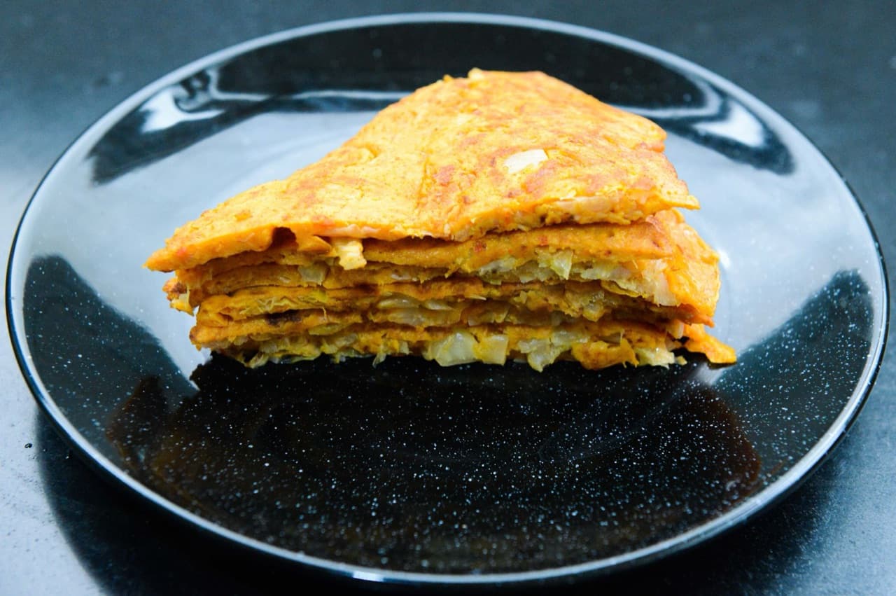 Peynirli Omlet için temsili sunum fotoğrafı