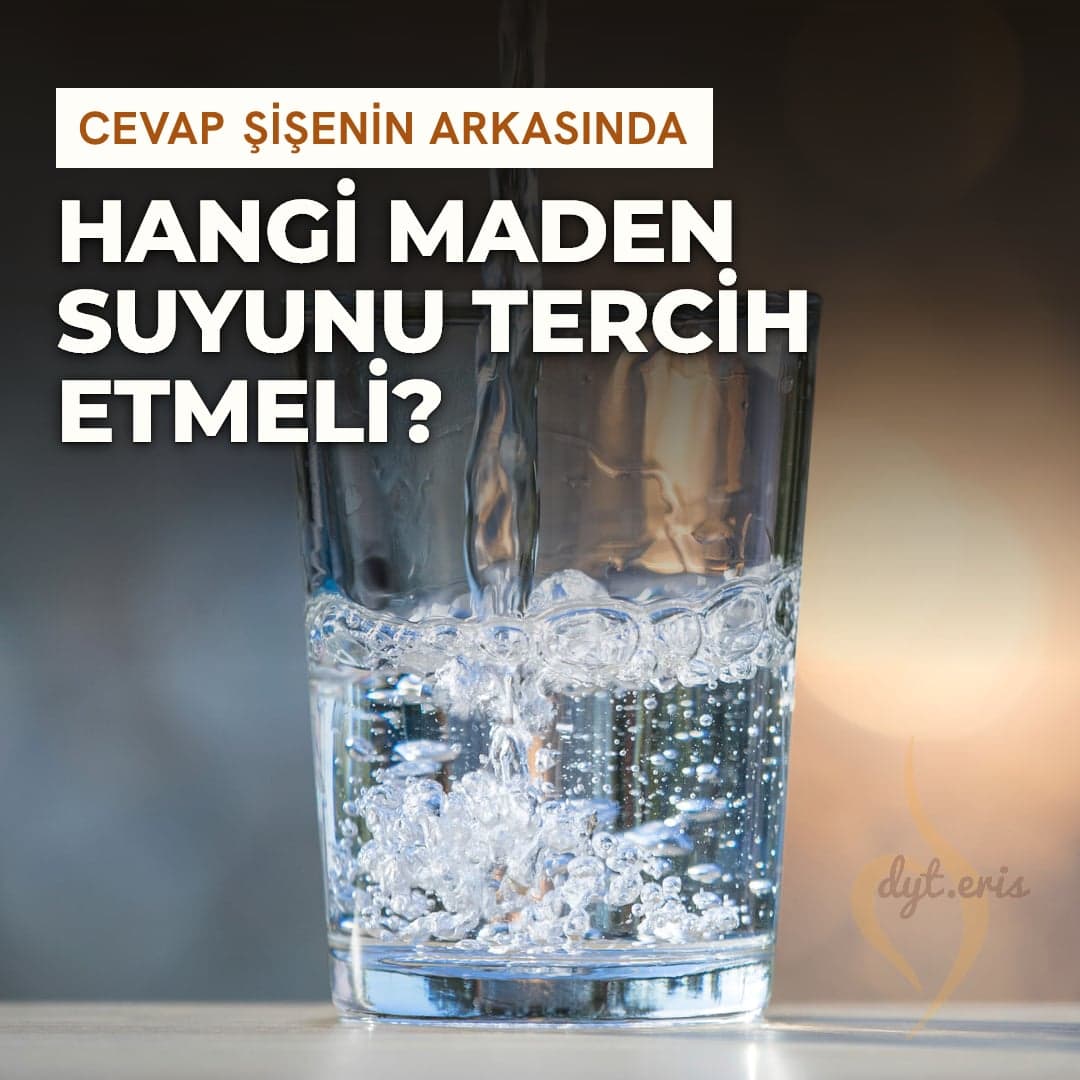 Bardağa dolan maden suyu; üzerinde yazının başlığı